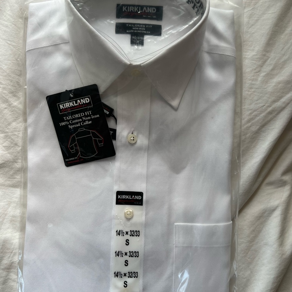 Kirkland Signature Men's Crisp White Dress Shirt